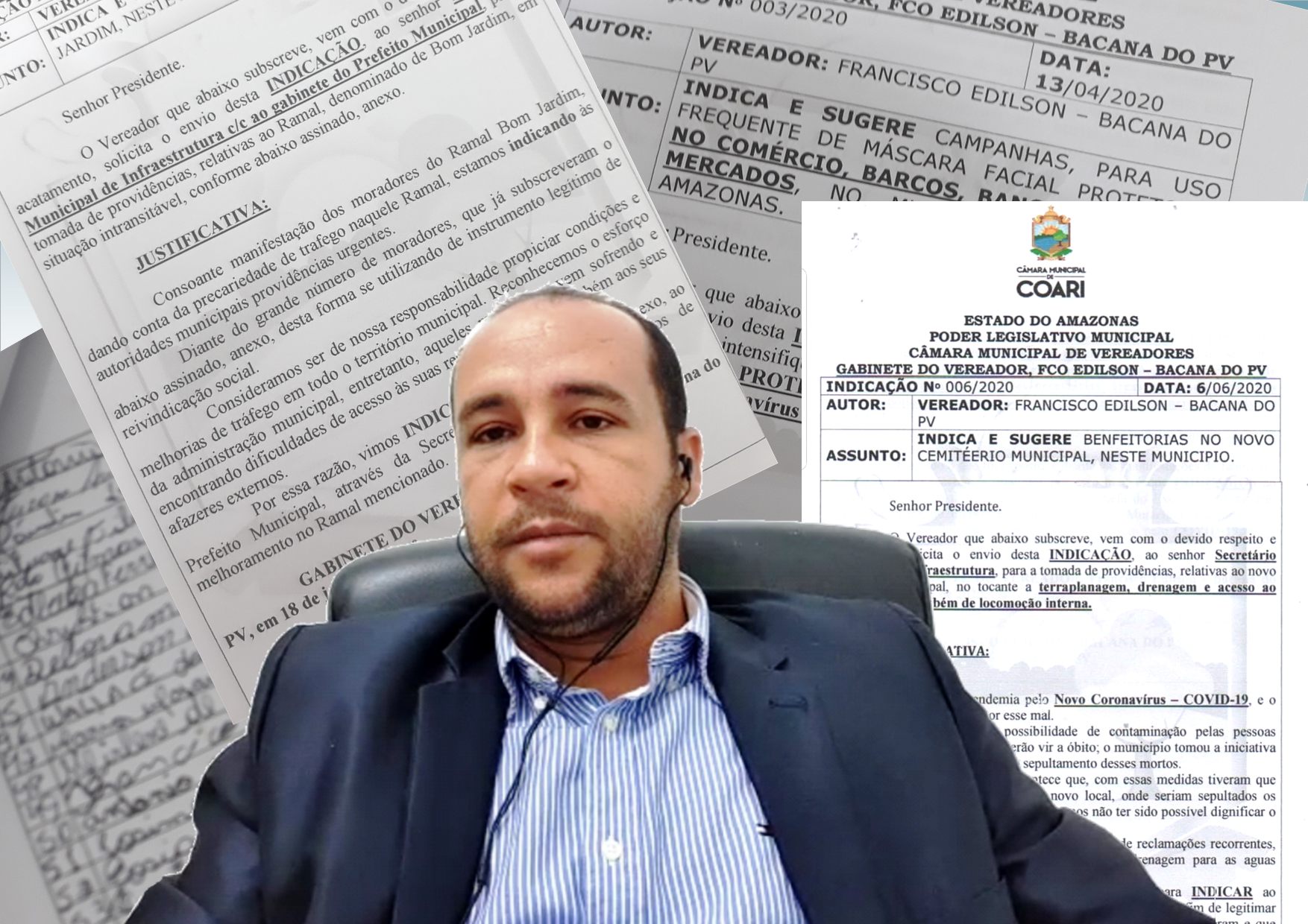 VEREADOR BACANA (PL) APRESENTA INDICAÇÕES IMPORTANTES PARA O MUNICÍPIO